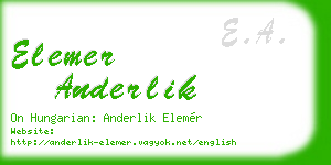 elemer anderlik business card